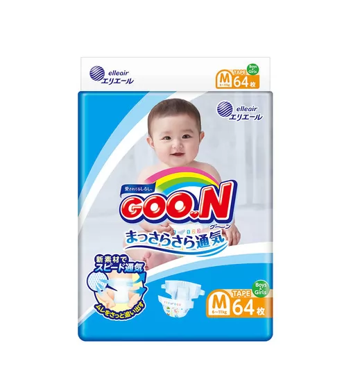 Підгузки Goo.N для дітей колекція 2019 (розмір M, 6-11 кг) - 853943_1.jpg - № 1