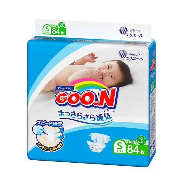 Підгузки Goo.N для дітей коллекції 2019 (Розмір S, 4-8 Кг)