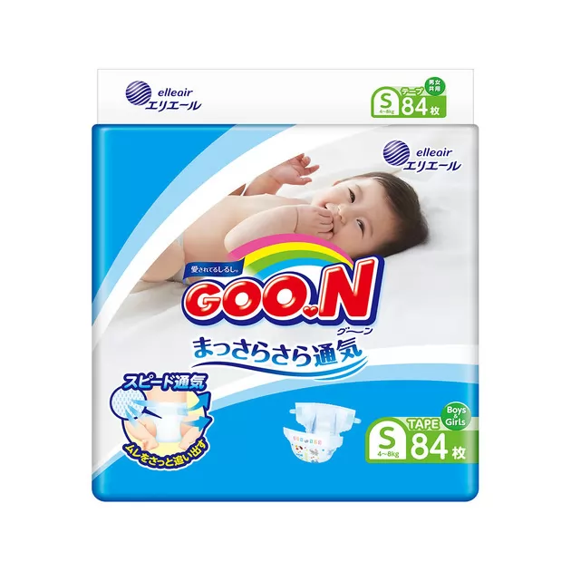 Підгузки Goo.N для дітей коллекції 2019 (Розмір S, 4-8 Кг)