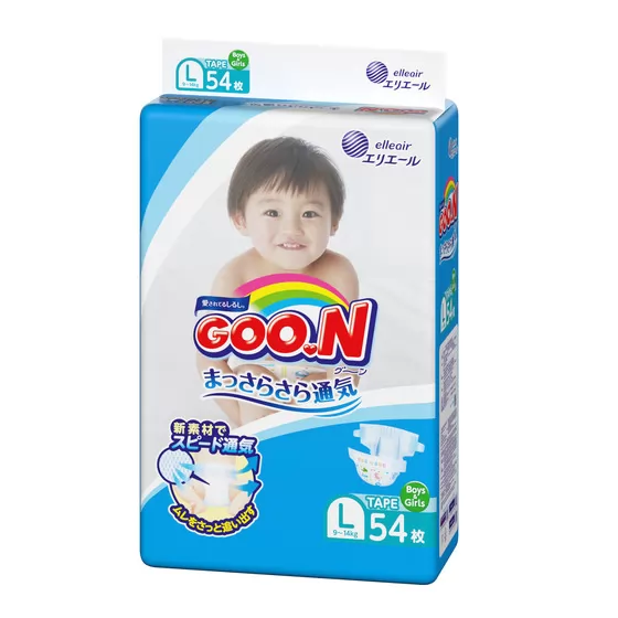 Подгузники GOO.N для детей колекция 2019 (L, 9-14 кг)