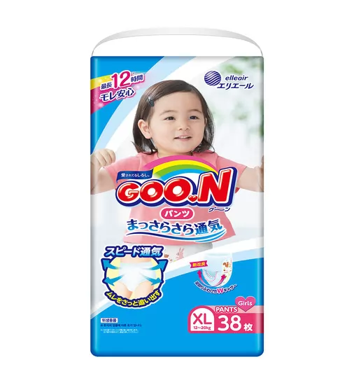 Трусики-подгузники Goo.N для девочек коллекции 2019 (Big XL,12-20 кг) - 843099_1.jpg - № 1