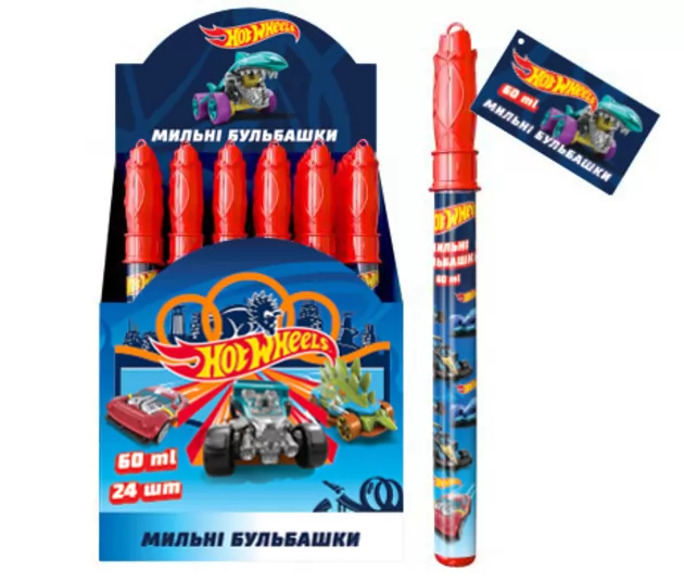 Чарівна палочка з мильними бульбашками - HOT WHEELS (120 ml)