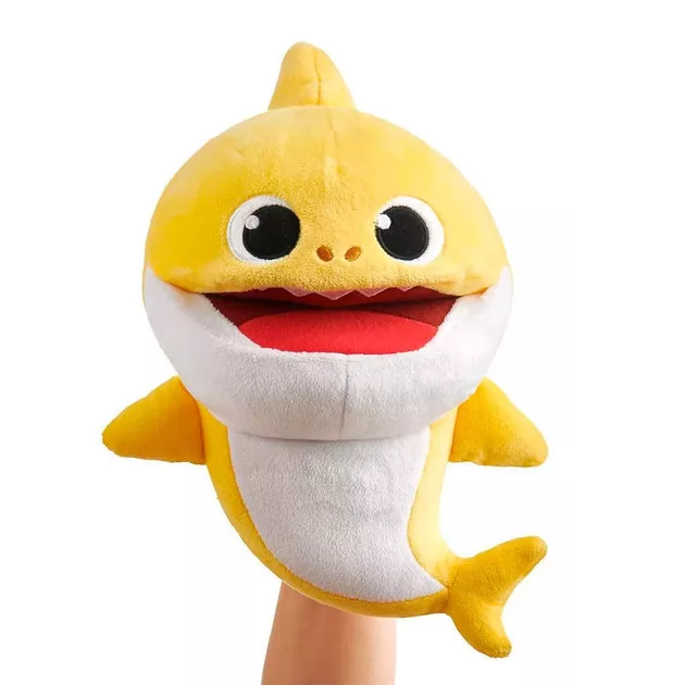 Інтерактивна м'яка іграшка на руку BABY SHARK зі зміною темпу програвання -  Малюк Акуленятко