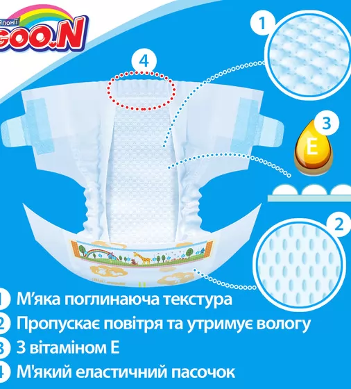 Підгузки Goo.N для дітей колекція 2020 ( XL, 12-20 кг) - 843132_4.jpg - № 4