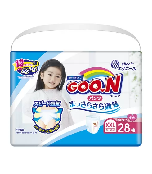 Трусики-подгузники Goo.N для девочек коллекция 2020 (XXL, 13-25 кг)
