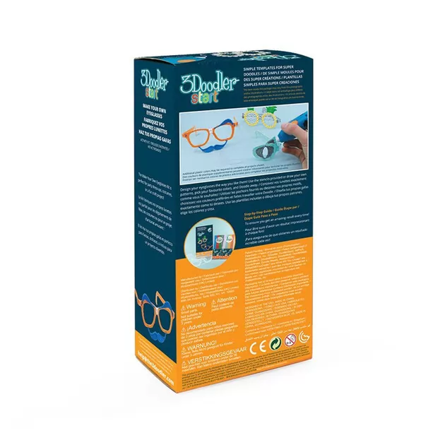 Набір Аксесуарів Для 3D-Ручки 3Doodler Start - Модні Окуляри (48 Стрижнів, 3 Шаблони, 1 Трафарет)
