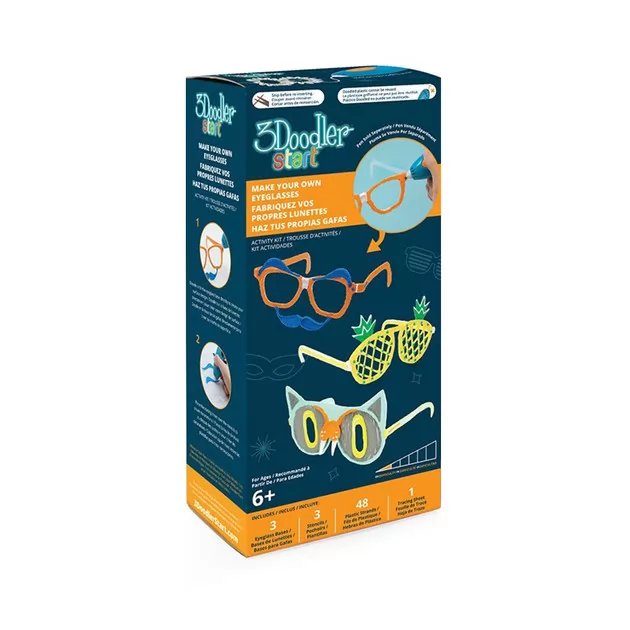 Набір Аксесуарів Для 3D-Ручки 3Doodler Start - Модні Окуляри (48 Стрижнів, 3 Шаблони, 1 Трафарет)
