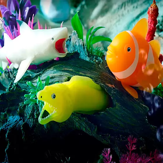 Стретч-іграшка у вигляді тварини – Повелителі тропічних рифів (12 шт., в дисплеї)