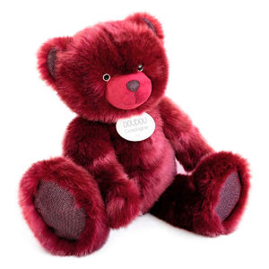 М'яка іграшка Doudou – Ведмедик бордовий (80 cm)