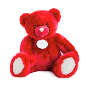 М'яка іграшка Doudou – Ведмедик червоний (60 cm)