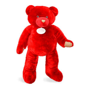 М'яка іграшка Doudou – Ведмедик червоний (200 cm)