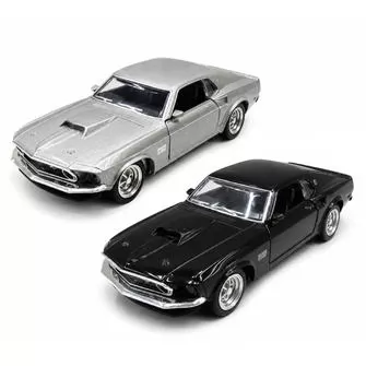 Автомодель – Ford Mustang Boss 429 1969 (сірий, чорний)