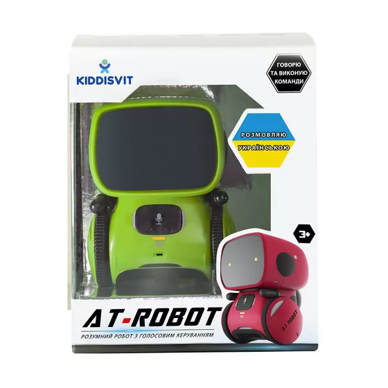 Интеракт. робот с голосовым управлением – AT-Rоbot (зелён., укр.)