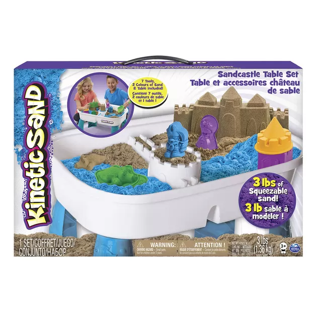 Набір піску для дитячої творчості - KINETIC SAND TABLE з двома видами піску