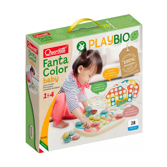 Набор серии Play Bio"- Для занятий мозаикой Fantacolor Baby (большие фишки (21 шт.) + доска)"