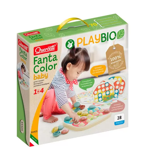 Набор серии Play Bio"- Для занятий мозаикой Fantacolor Baby (большие фишки (21 шт.) + доска)" - 84405-Q_1.jpg - № 1