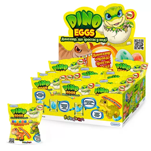 Іграшка, що зростає, в яйці &laquo;Dino Eggs&raquo; - Динозаври (12 шт., в дисплеї)