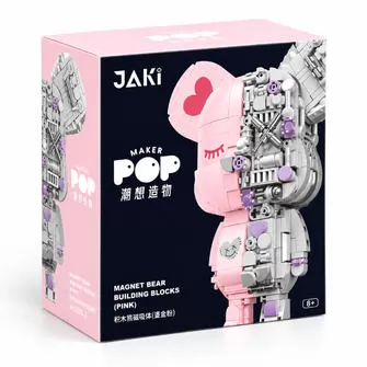 Конструктор JAKI Кіберпанк ведмедики - Магнітний вайб (рожевий)
