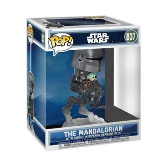 Ігрова фігурка Funko POP! Rides серії Мандалорець і Ґроґу - Мандо з Ґроґу на всюдиході