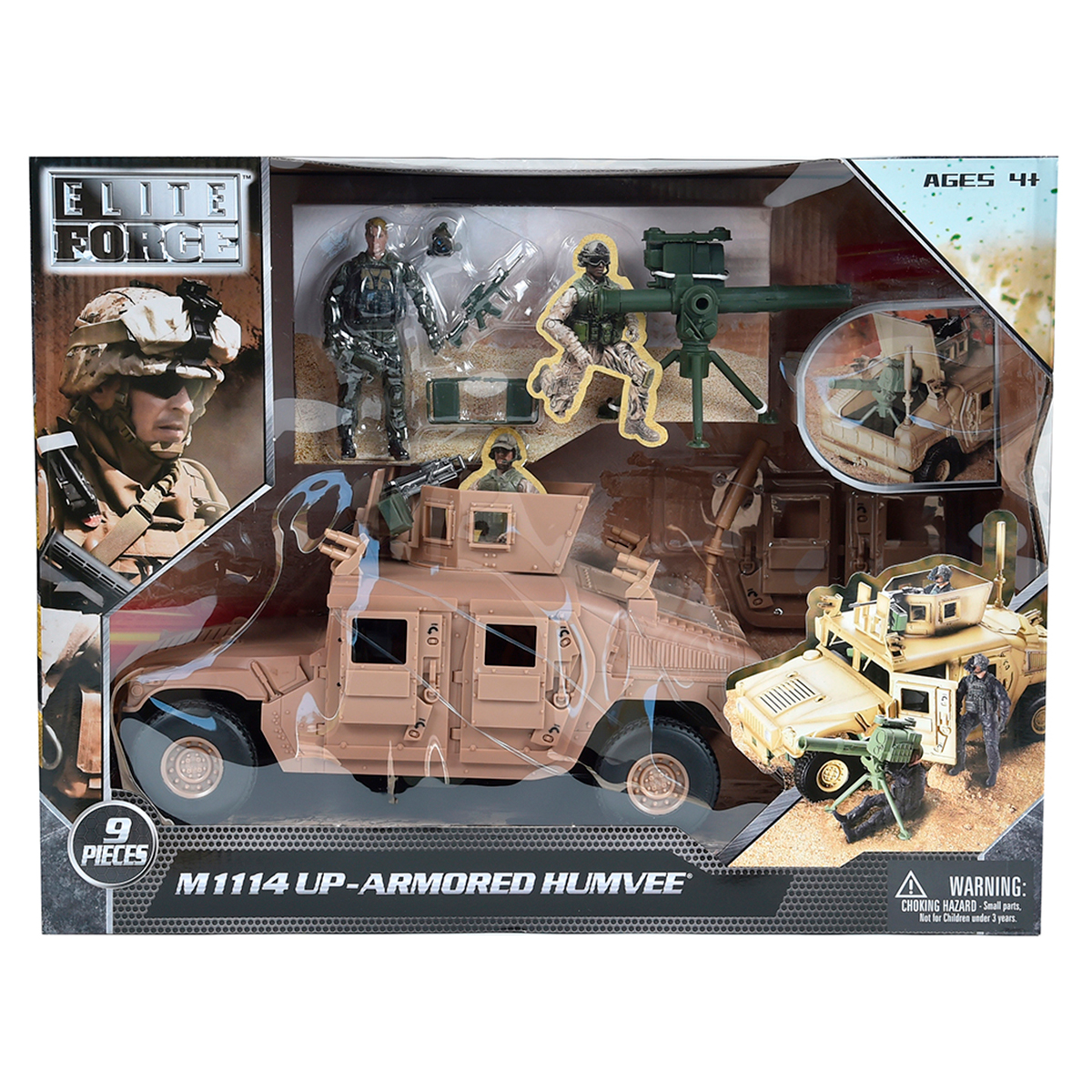 Игровой набор ELITE FORCE — БРОНЕАВТОМОБИЛЬ HUMVEE M1114 (машина