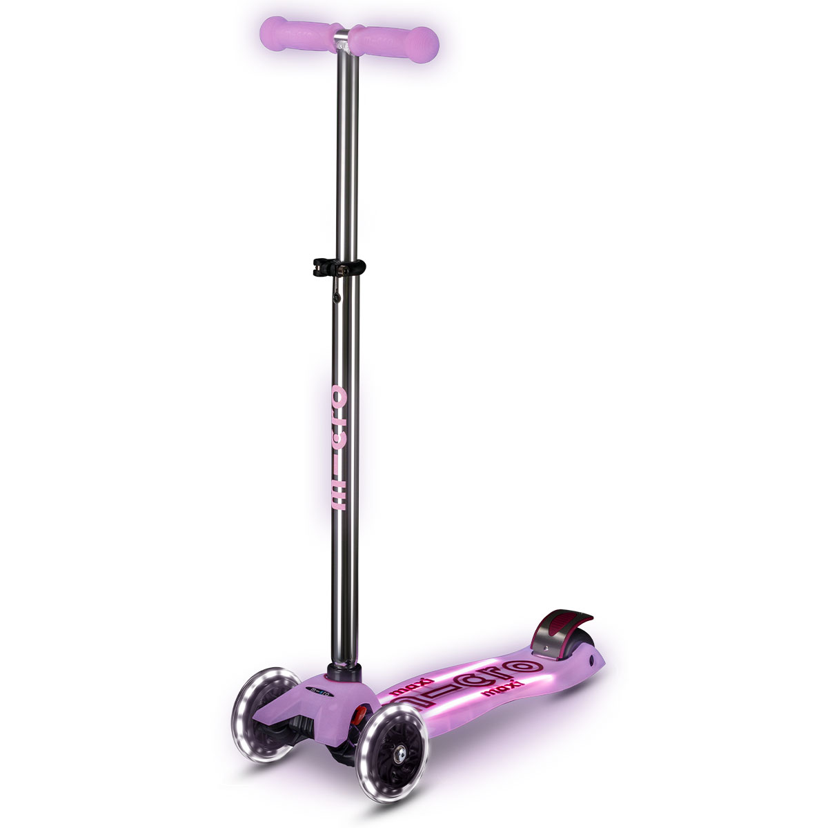 Самокат Micro серии Maxi Deluxe Glow LED Plus