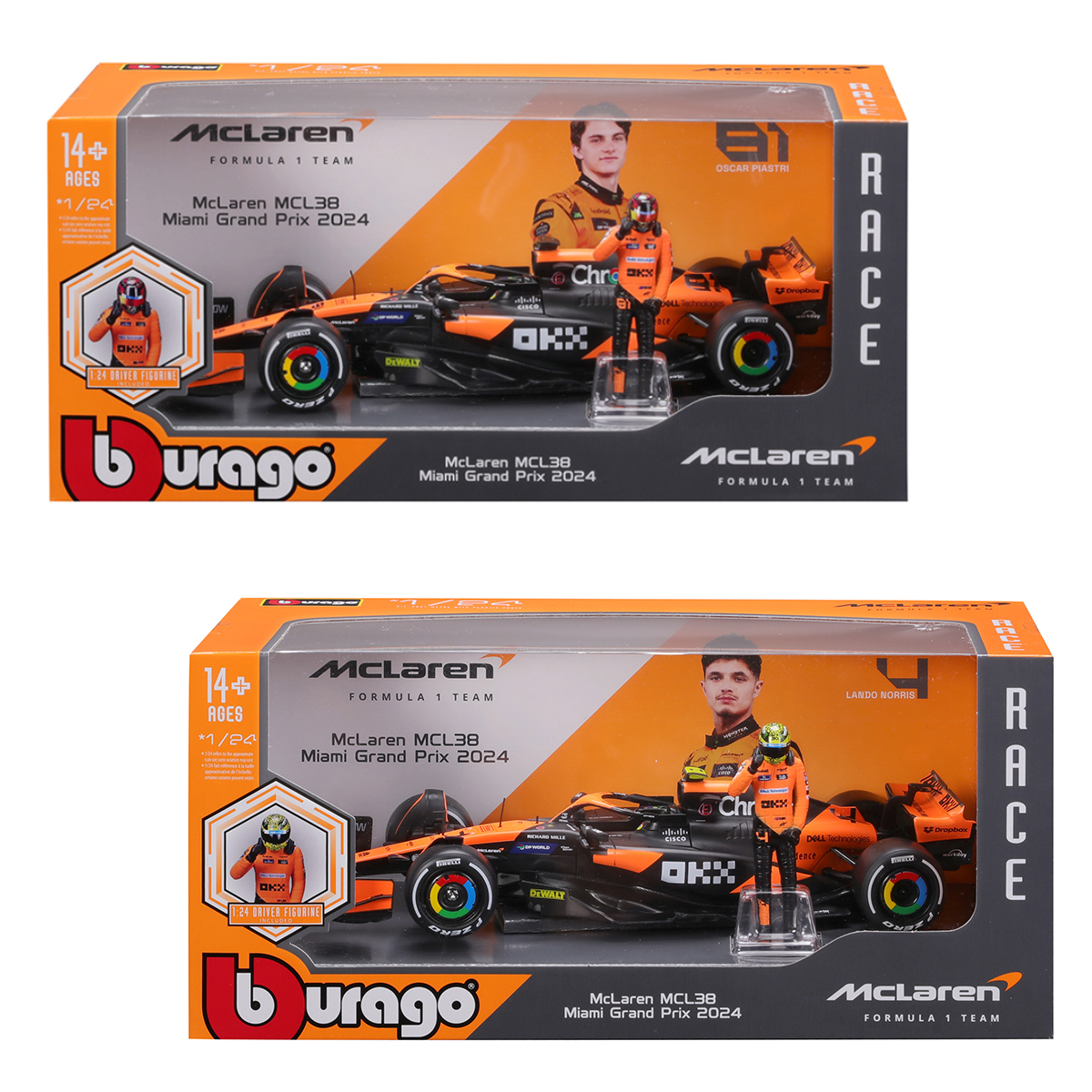 Автомодель с фигуркой - McLaren MCL38 (1:24) за 1797.00 грн