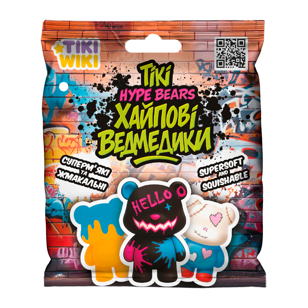 ウッキー Игрушка-сквиш Tiki Wiki – Tiki Хайповые мишки за 95.00 грн