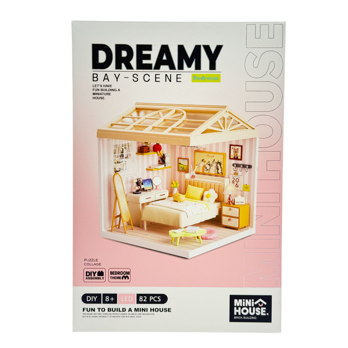 Конструктор-румбокс Mini House серии Интерьер – Спальня (свет) за